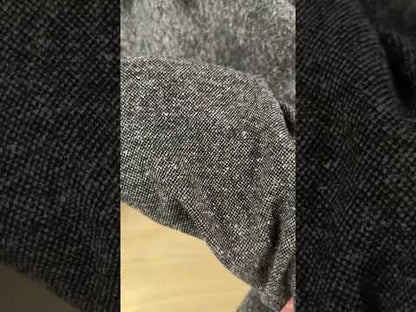 Virgin Wool and Silk Mélange Sweater Knit - Grey - Italy Designer Deadstock