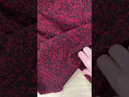 Polyester Knit - Red & Black Abstract - Film Studio Deadstock