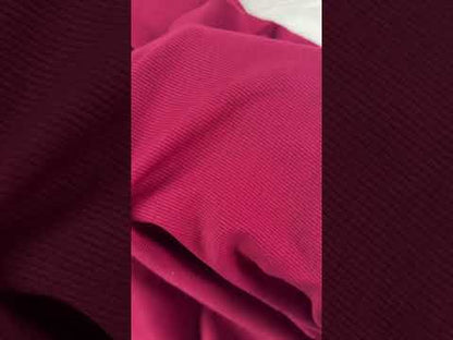 Bamboo Cotton Cloud 2x2 Rib Knit - Deep Red