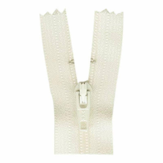 General Purpose Lightweight Open Ended - Separating - Zipper 60cm (24″) No 3 - Off White