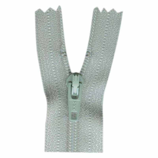 General Purpose Lightweight Close End Zipper 55cm (22″) - Light Grey - Riverside Fabrics