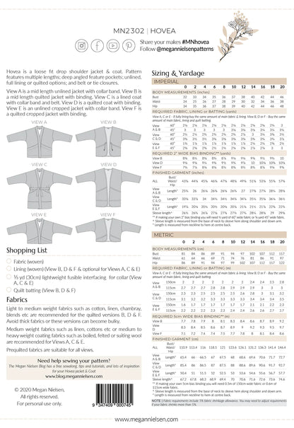 Hovea Jacket & Coat Pattern