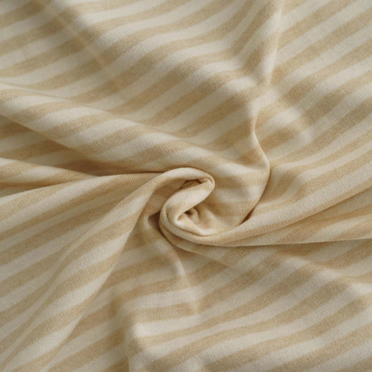 Purest Cotton - Big Stripes - Naturally Coloured Organic Cotton Interlock Knit