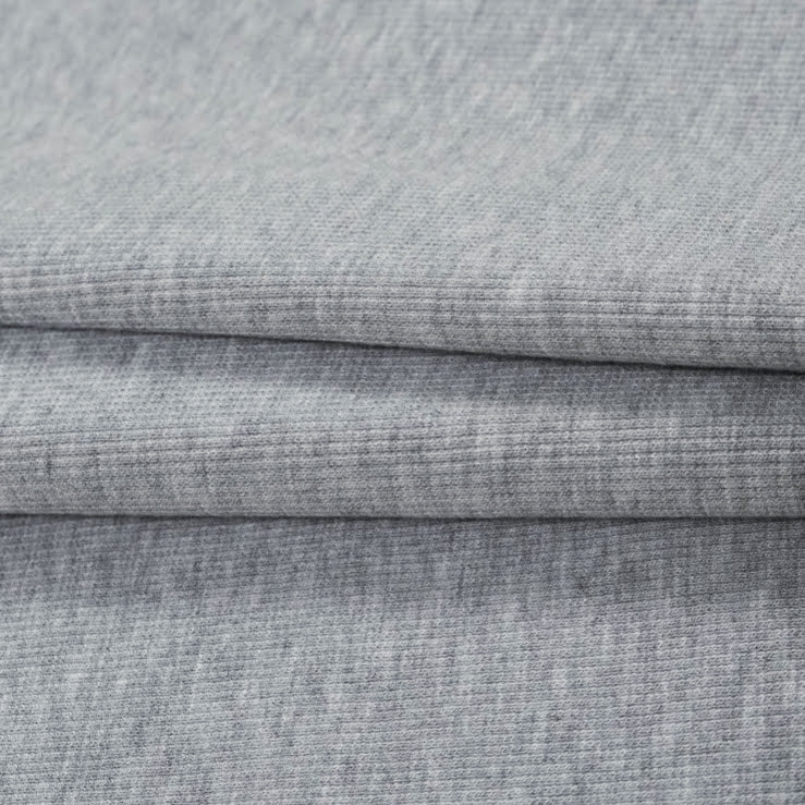 Bamboo Cotton Rib 2x2 - Light Heathered Grey