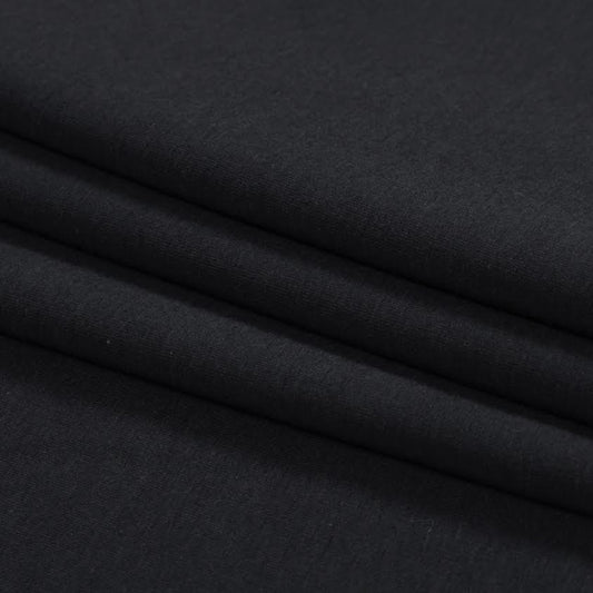 TENCEL™ Lyocell Organic Cotton Brushed Stretch Sweatshirt Fleece - Black