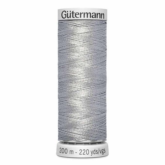 Gutermann Silver Metallic Sliver Embroidery Thread 200m (8001)