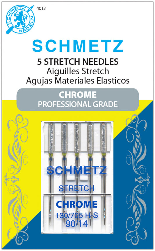 Schmetz Chrome Professional Grade Stretch Needles Carded - 90/14 - 5 count
