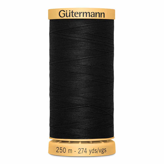 Gütermann Cotton 50wt Thread 250m - Black