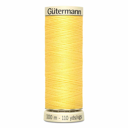 Gütermann Sew-All Thread 100m - Lemon Peel Col. 807 - Riverside Fabrics