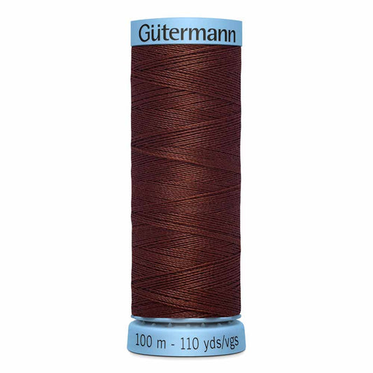 Gütermann 100% Spun Silk Thread  100m - Rustic Brown Col.230