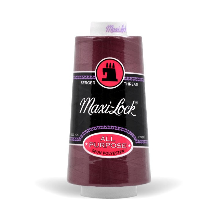 Maxi-lock All Purpose Polyester 50wt Serger Thread - 3000 yards each - Red Currant