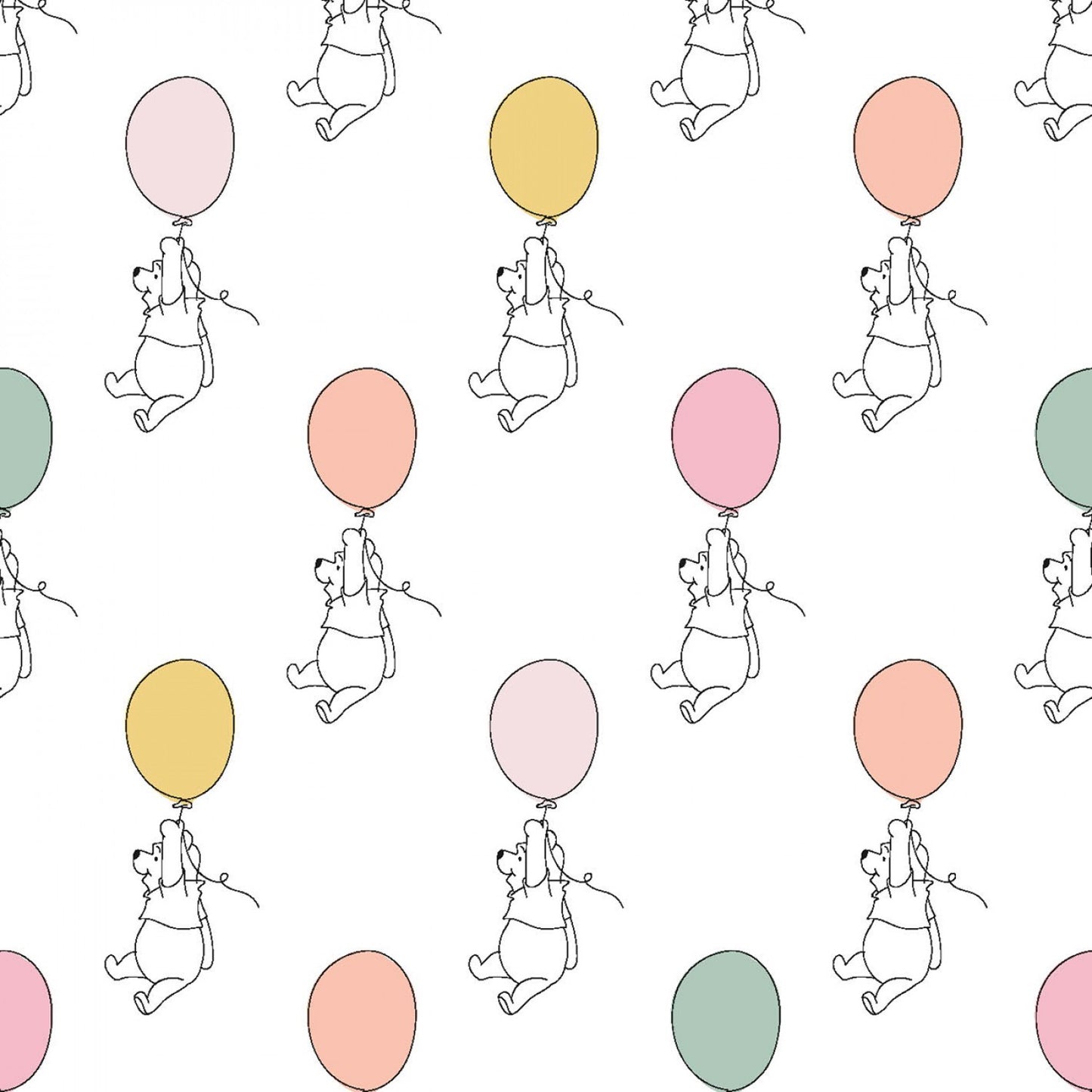 Disney - Winnie the Pooh - Balloons - Nursery - Cotton Fabric