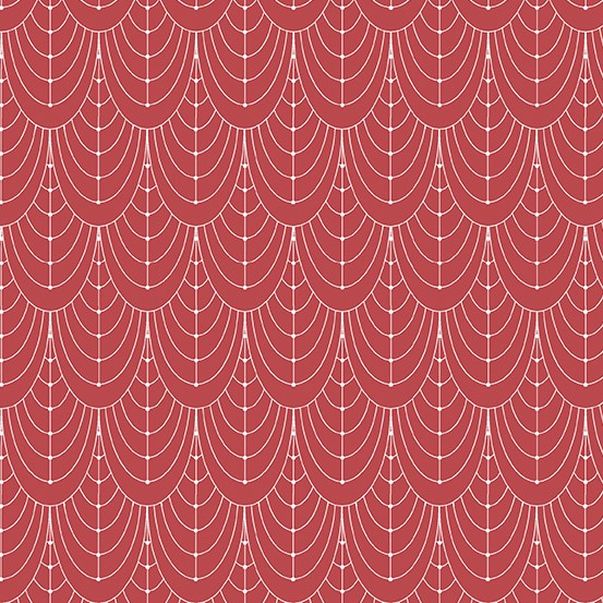 Century Prints - Art Deco - Curtains - Barnrose Red - Cotton Quilting Fabric