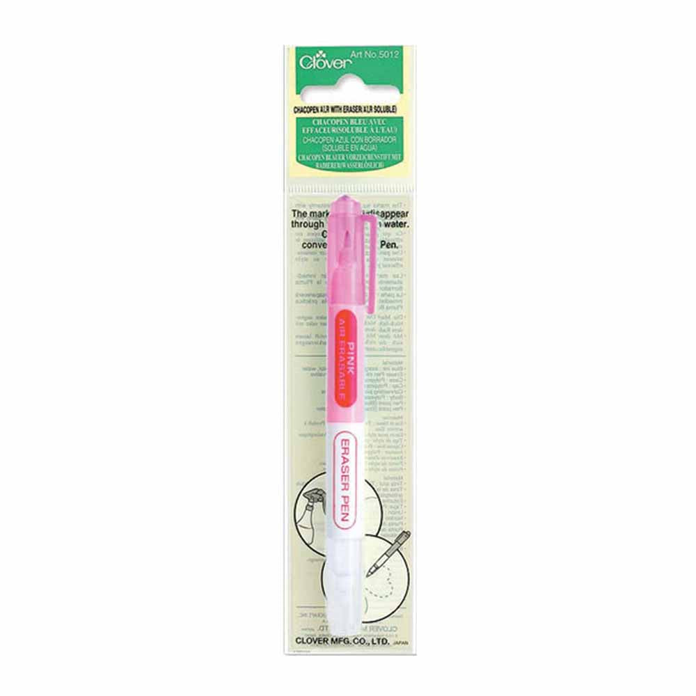 CLOVER 5012 - Chacopen Pink Air Erasable Dual Tip Pen With Eraser