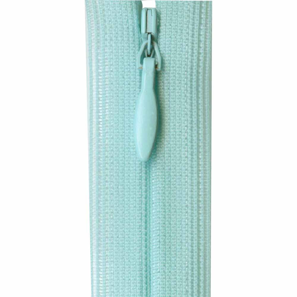 Invisible Closed End Zipper 23cm (9″) - Light Aqua