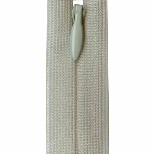 Invisible Closed End Zipper 23cm (9″) - Light Grey