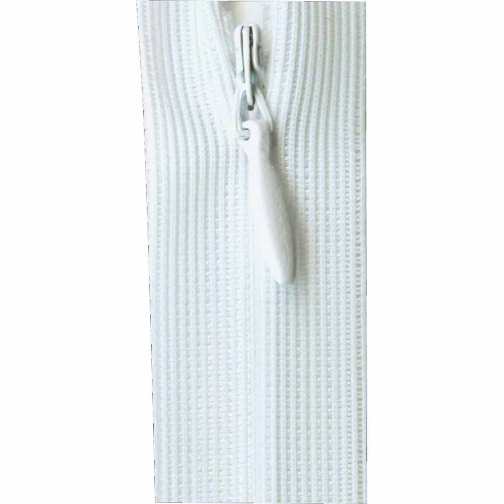 Invisible Closed End Zipper 23cm (9″) - White