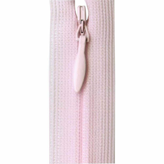 Invisible Closed End Zipper 23cm (9″) - Light Pink