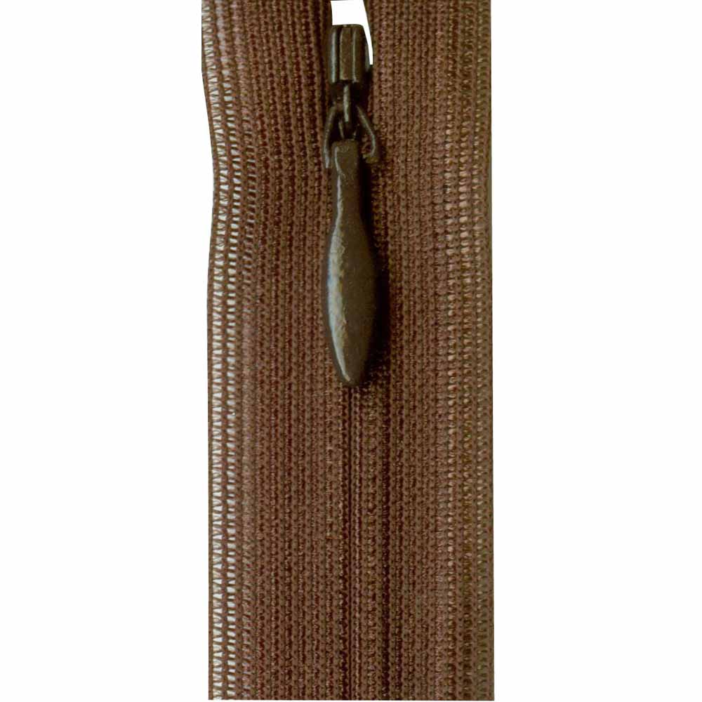 Invisible Closed End Zipper 60cm (24″) - Brown