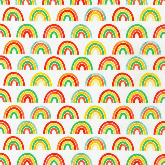 Rainbows - Bright - Ann Kelle - Digital Print - Cotton Fabric