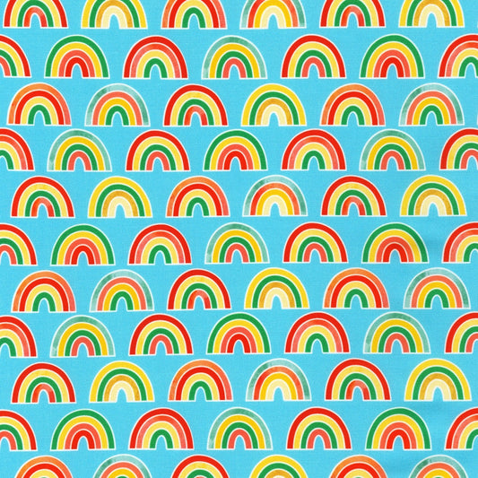 Rainbows - Blue - Ann Kelle - Digital Print - Cotton Fabric