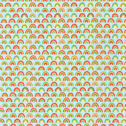 Small Rainbows - Blue - Ann Kelle - Digital Print - Cotton Fabric