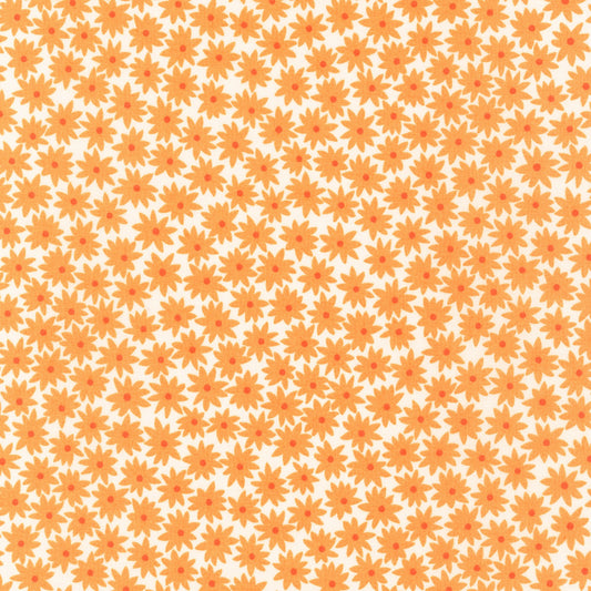 Sunroom - Orange Flowers - Cotton Fabric