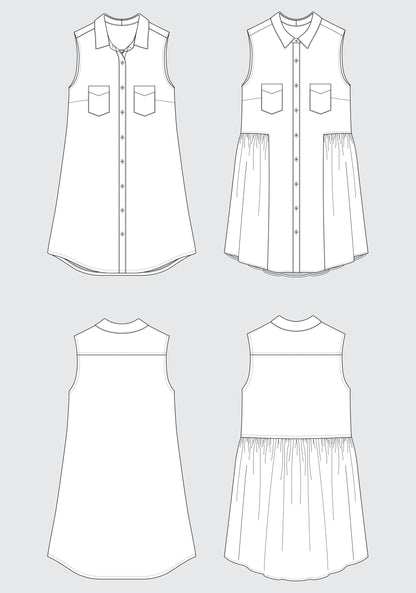 Alder Shirtdress Pattern - Grainline Studio