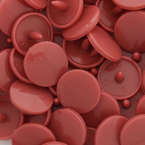 KamSnaps Plastic Snaps Size 20 - B15 Dusty Rose - Glossy - Package of 20 Sets