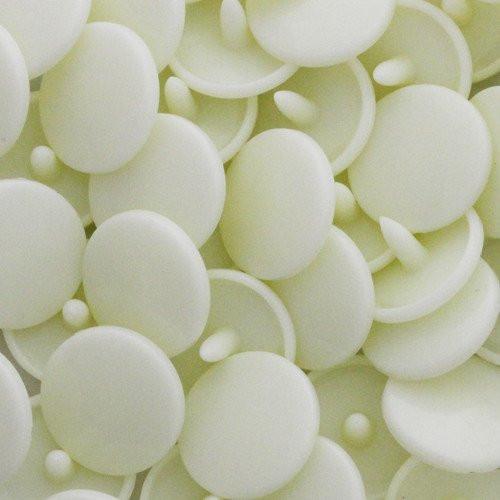 KamSnaps Plastic Snaps Size 20 - B37 Creamy White - Glossy - Package o ...