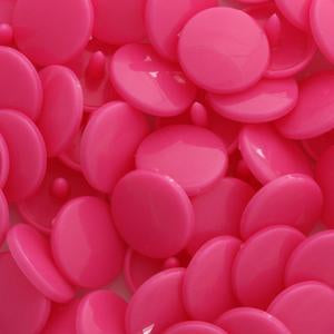 KamSnaps Plastic Snaps Size 20 - B47 Neon Pink - Glossy - Package of 20 Sets