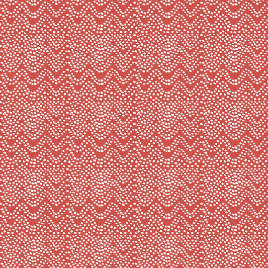 Dotted Scale - Red - Cotton Fabric