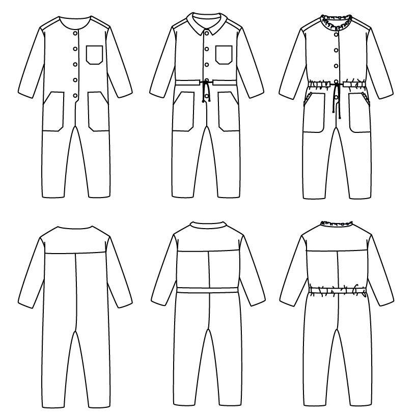 Ikatee - BROOKLYN Kids Jumpsuit - Kids 3/12Y - Paper Sewing Pattern