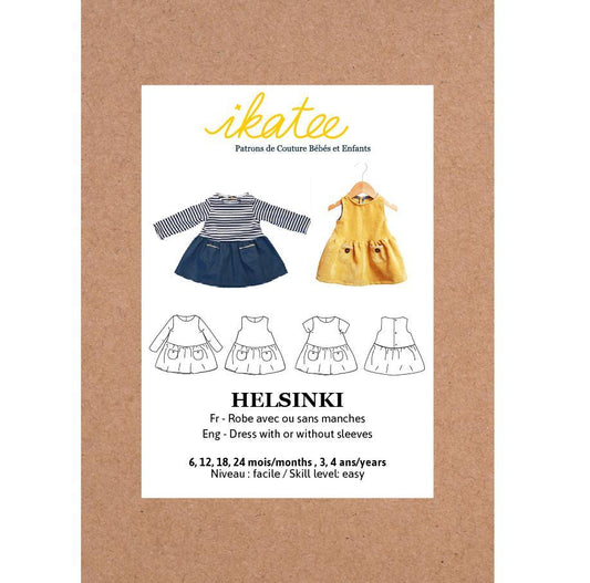 Ikatee - HELSINKI dress - Baby 6M/4Y - Paper Sewing Pattern