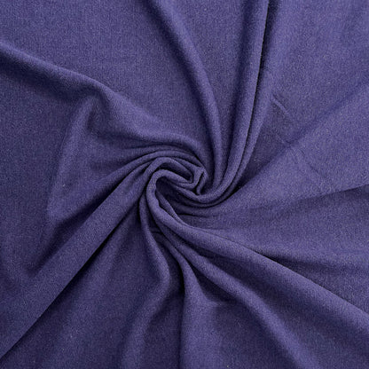 Bamboo Cotton 1x1 Rib Knit Fabric - Dark Purple