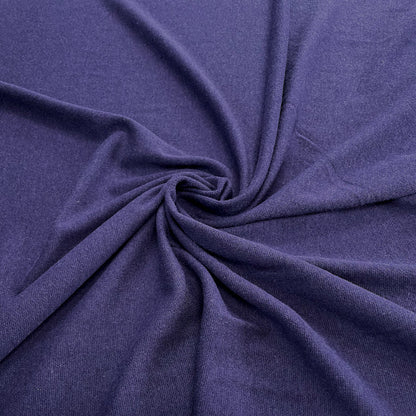 Bamboo Cotton 1x1 Rib Knit Fabric - Dark Purple