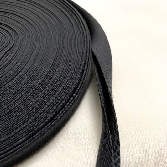 10mm Double Fold Bias Tape - Charcoal Grey
