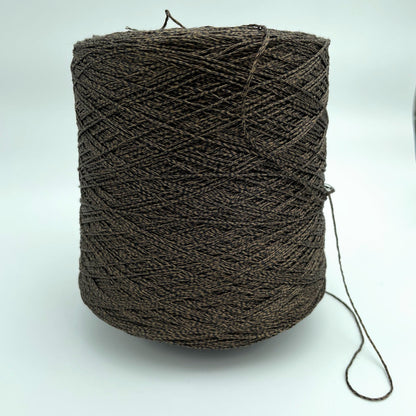 100% Silk - Deadstock Yarn - Made in Italy -  Olive Brown  - Fingering / Sport Weight  - 262g cone
