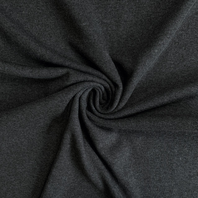 TENCEL™ Lyocell Organic Cotton Brushed Stretch Sweatshirt Fleece - Charcoal  Grey