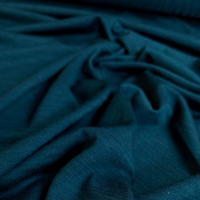 Superfine Merino Wool Jersey - Moroccan Blue