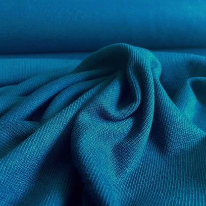 TENCEL™ Lyocell Organic Cotton 2x2 Ribbed Knit - Moroccan Blue