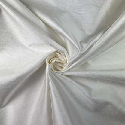 Satin Faced Silk Shantung - 25mm - Ivory - 25 momme - 55 Wide