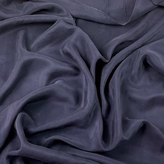 Sandwashed Silk Charmeuse - Warm Purple - 19 Momme - Stretch Silk