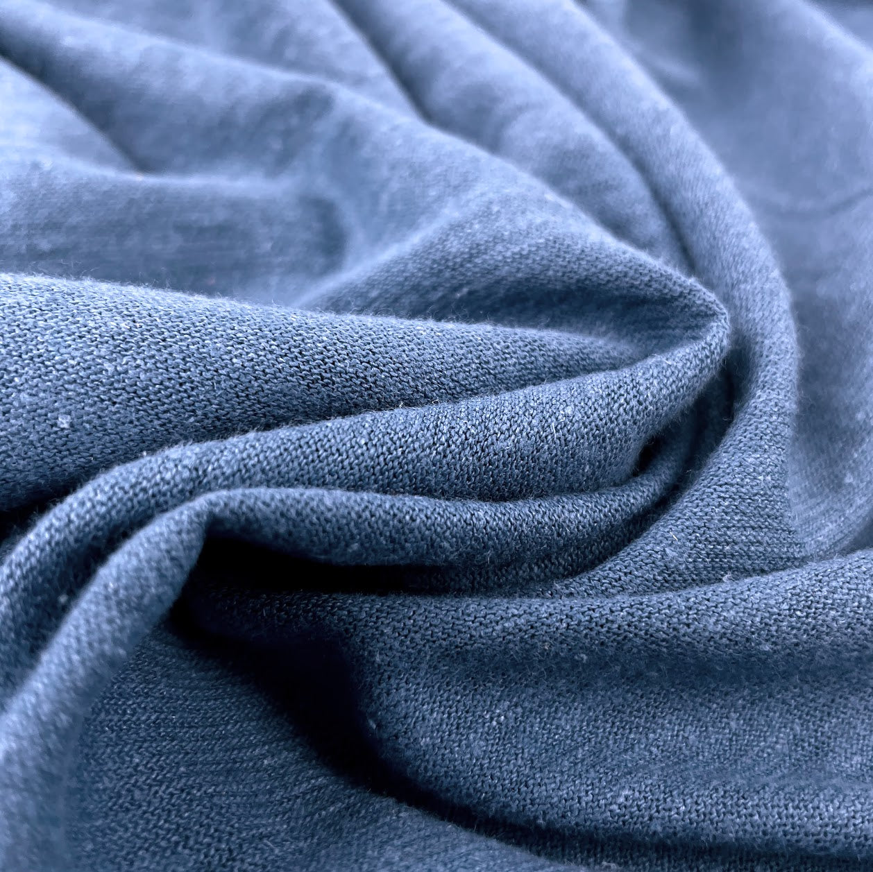 Hemp Organic Cotton Jersey - Vintage Blue