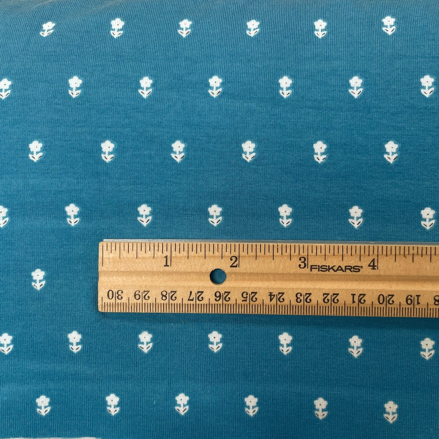 Blue knit fabric hotsell