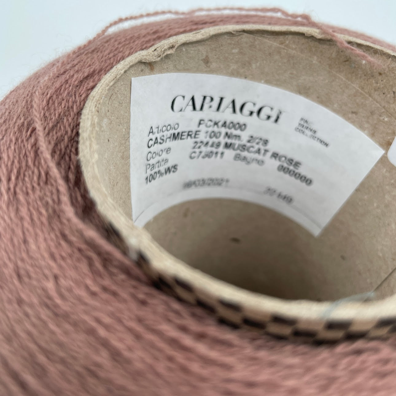 100% Cashmere Yarn - Deadstock Yarn - Carriaggi - Made in Italy - Dusty Rose - Laceweight