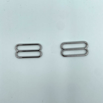 Nickel Rings and Sliders for 20mm Bra Elastic - per Pair