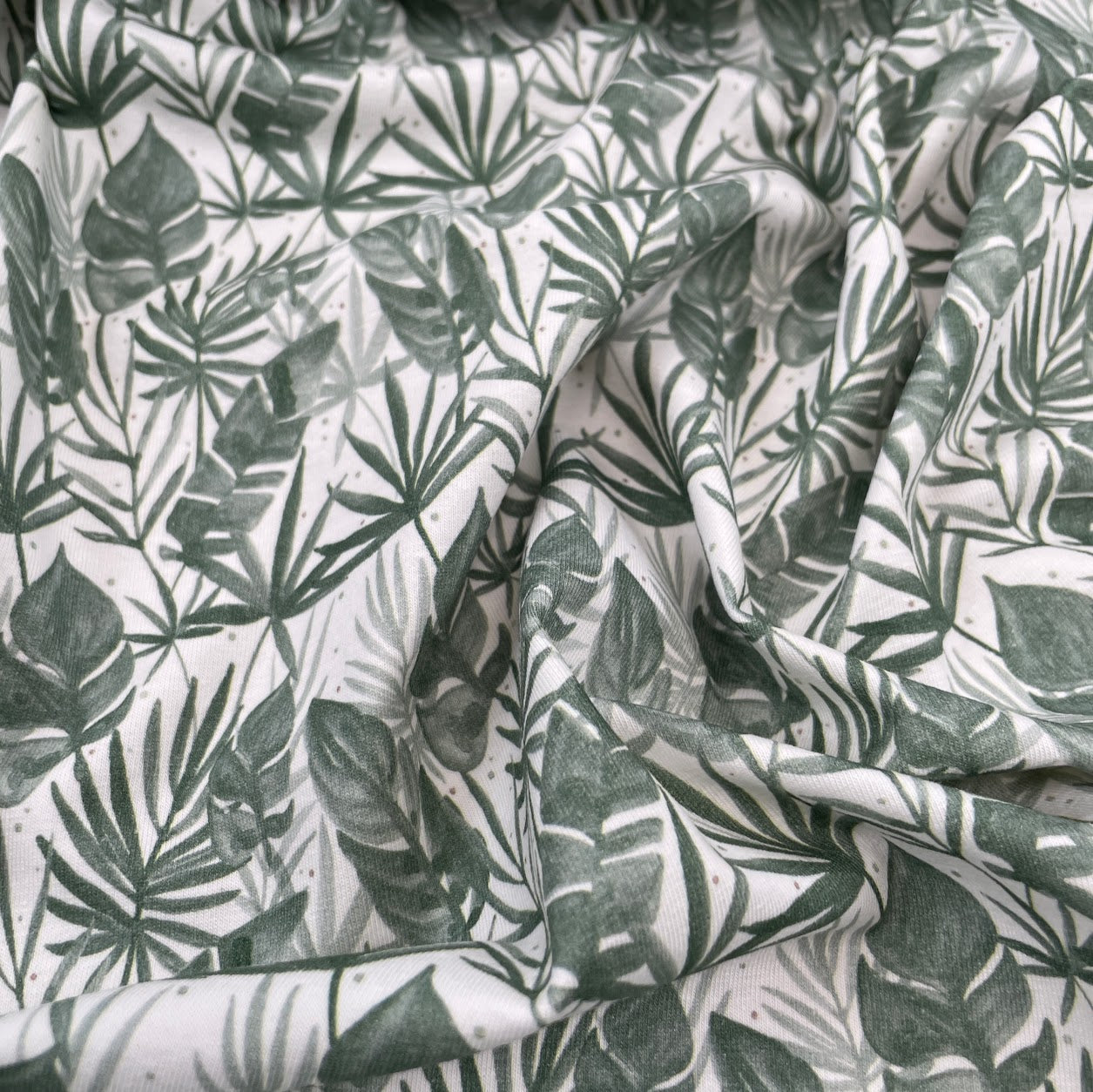 Tropical Leaves - Digitally Printed Cotton Jersey Knit