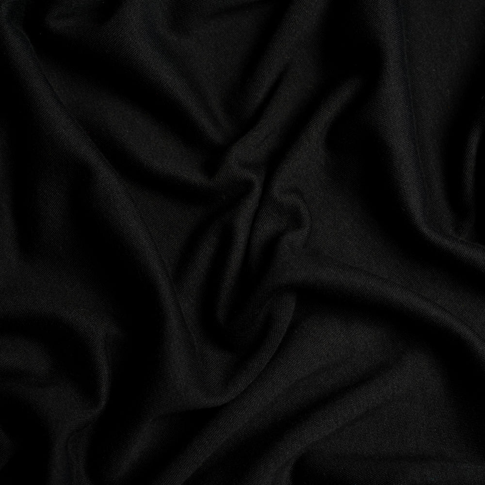 Organic Cotton Poplin - Black, Plain Fabric