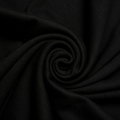 TENCEL™ Lyocell Merino Double Knit Jersey - Black - Extra Wide 72" - Interlock